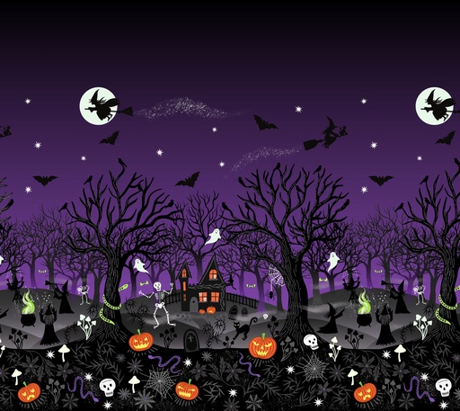 [A880] SALE - Witchy Woods double edge border